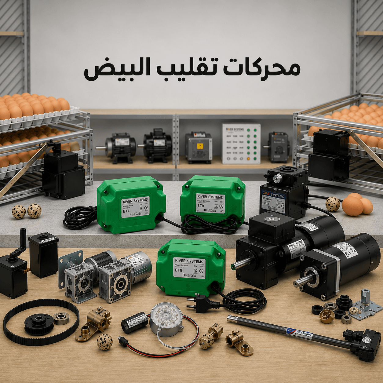 محركات تقليب البيض